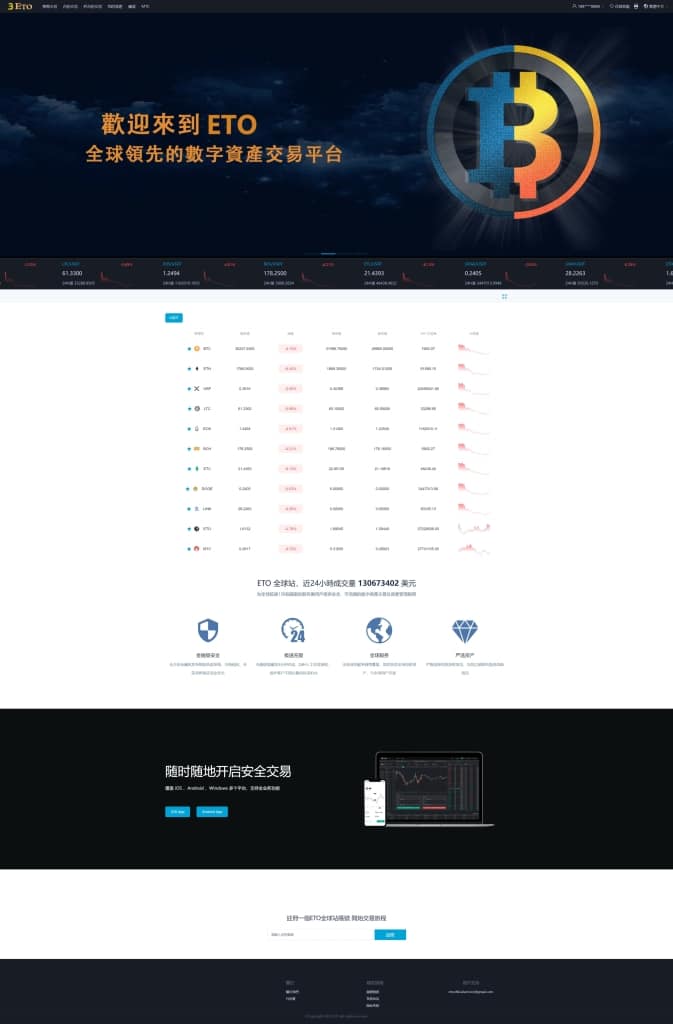 ETO多语言交易所源码/合约秒交易/质押挖矿矿机投资/MTC币币