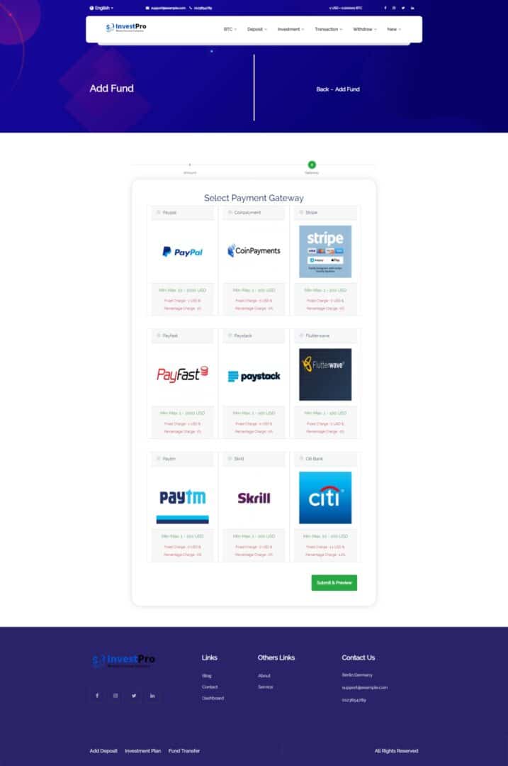 多语言海外版InvestPro投资理财源码/投资分红系统/虚拟币投注系统