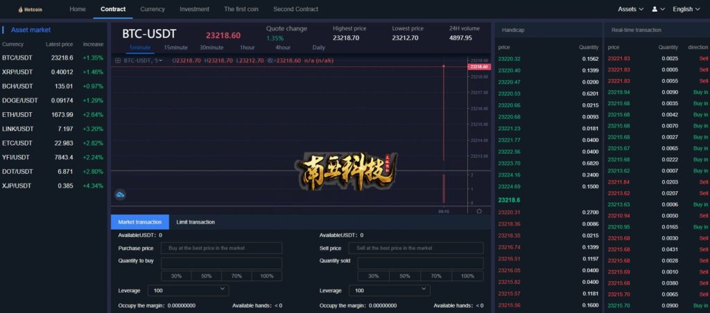 Hotcoin区块链交易所源码/四国语言/期货系统/vue币币秒合约交易