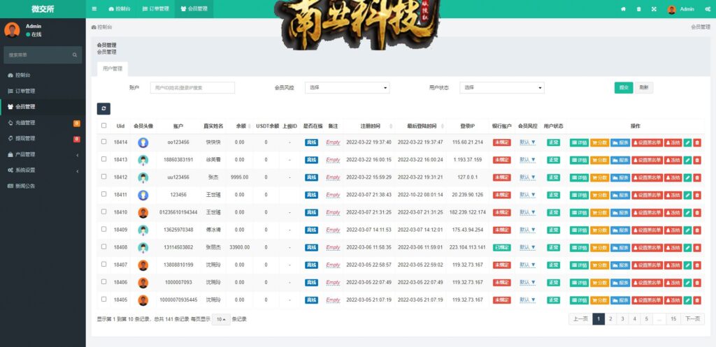 微交所双语言外汇源码/微盘系统/仿交易所/USDT支付/fastadmin