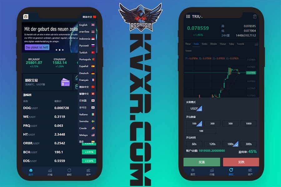 多语言AOGCOIN微盘源码/期权交易所/秒合约交易所源码/锁仓挖矿/微交易系统